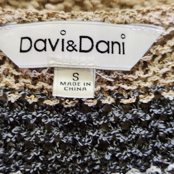 Davi & Dani Linen blend open knit sweater Size S Multicolored stripes - Picture 2 of 8